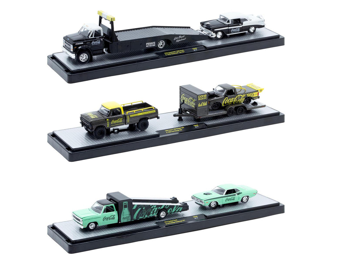 Auto Haulers "Coca-Cola" Set of 3 pieces Release 48 Limited Edition to 4800 pieces Worldwide 1/64 Diecast Models by M2 Machines M2