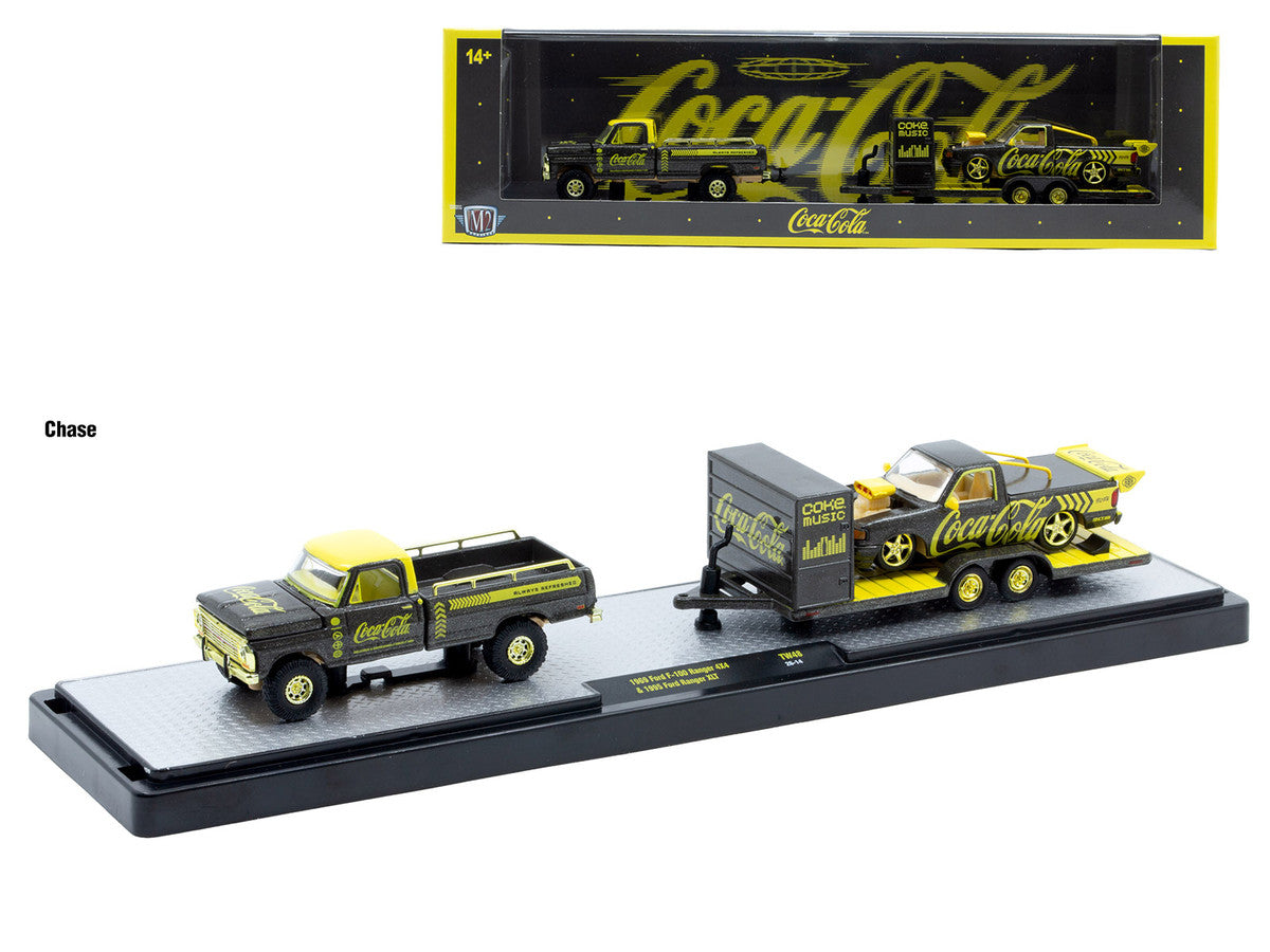 Auto Haulers "Coca-Cola" Set of 3 pieces Release 48 Limited Edition to 4800 pieces Worldwide 1/64 Diecast Models by M2 Machines M2