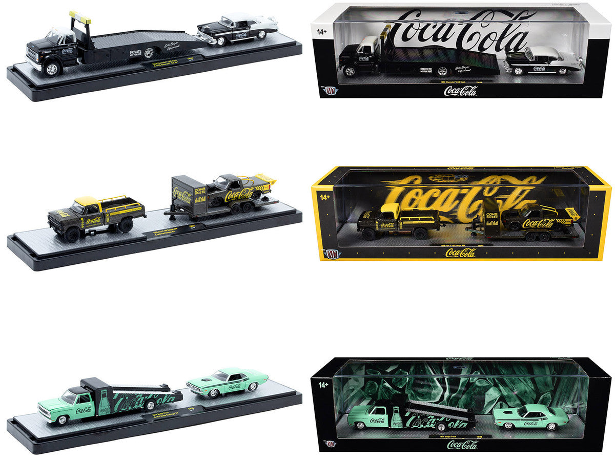 Auto Haulers "Coca-Cola" Set of 3 pieces Release 48 Limited Edition to 4800 pieces Worldwide 1/64 Diecast Models by M2 Machines M2
