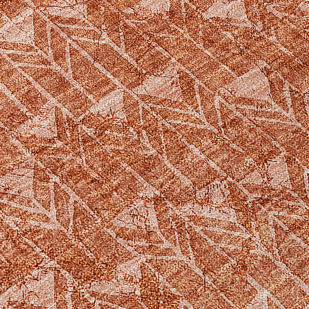 3' X 5' Terra Cotta Geometric Washable Non Skid Indoor Outdoor Area Rug W2B