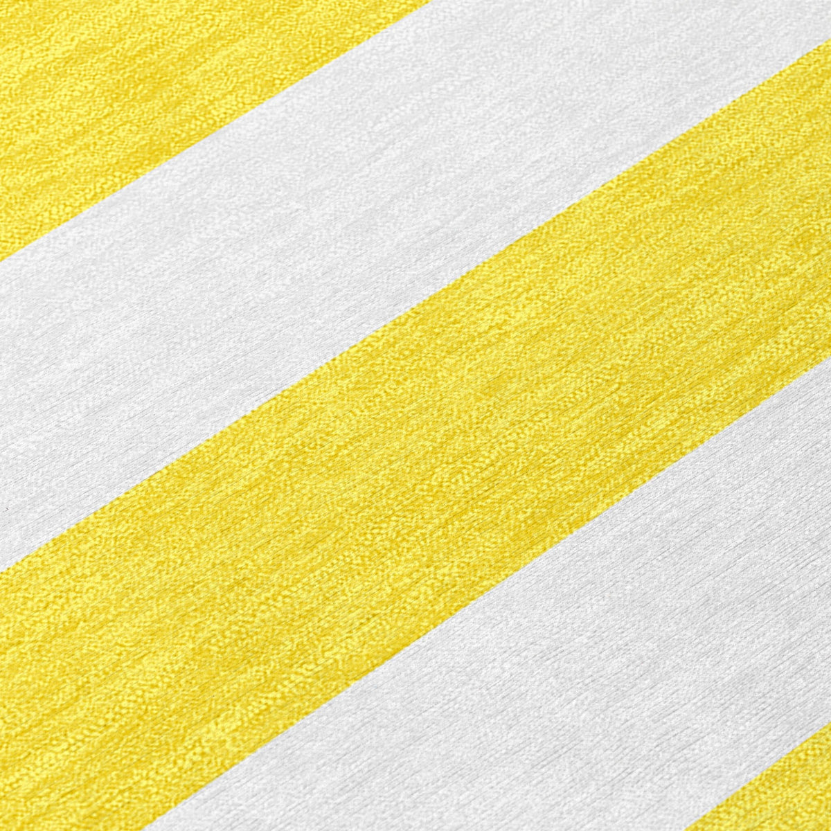 2' X 8' Yellow and White Striped Washable Indoor Outdoor Runner Rug W2B