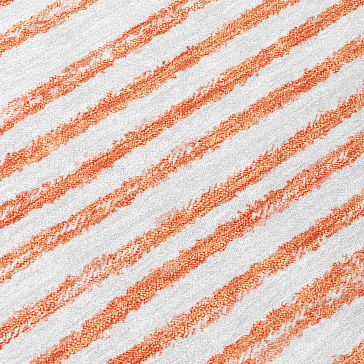 3' X 5' Orange and Ivory Abstract Washable Non Skid Indoor Outdoor Area Rug W2B