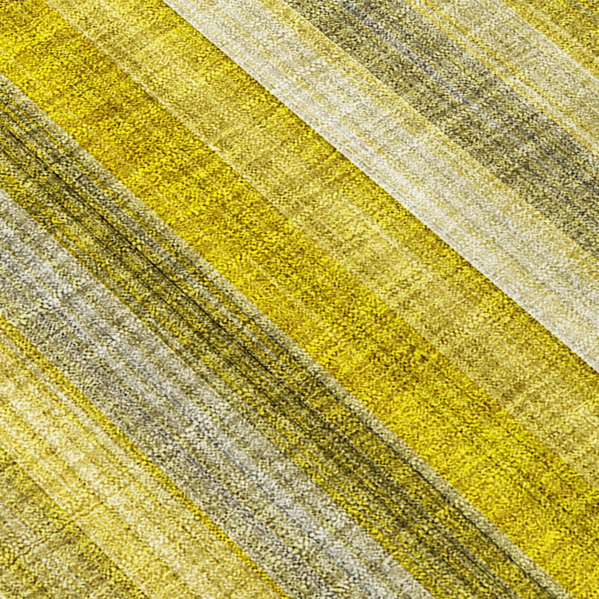2' X 8' Gold Striped Washable Non Skid Indoor Outdoor Runner Rug W2B
