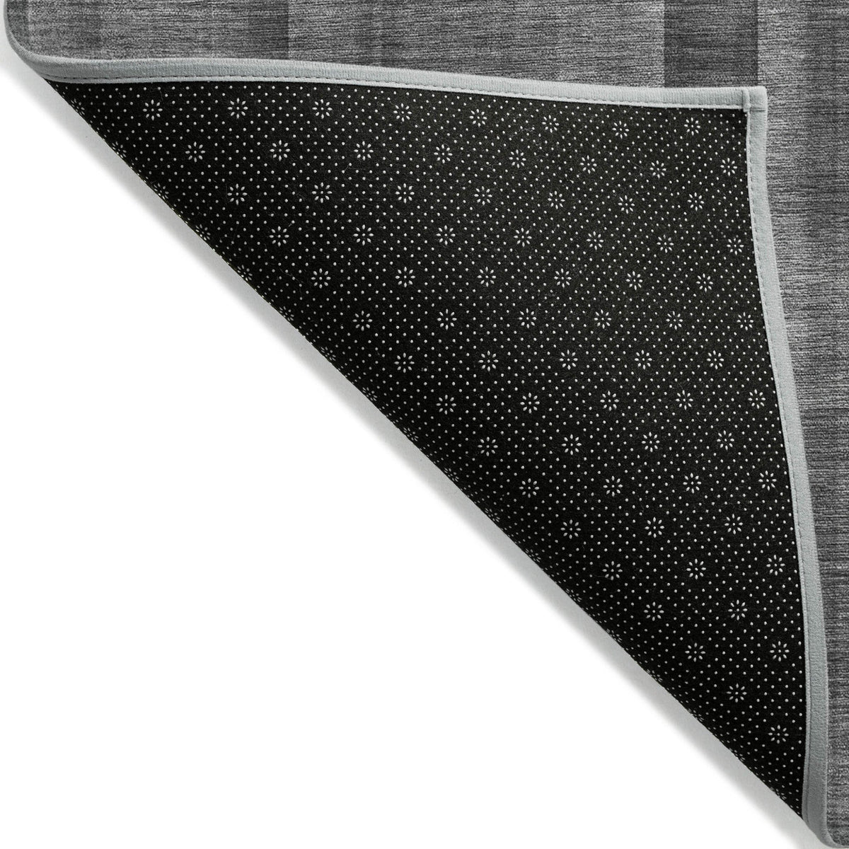 3' X 5' Gray Plaid Washable Non Skid Indoor Outdoor Area Rug W2B