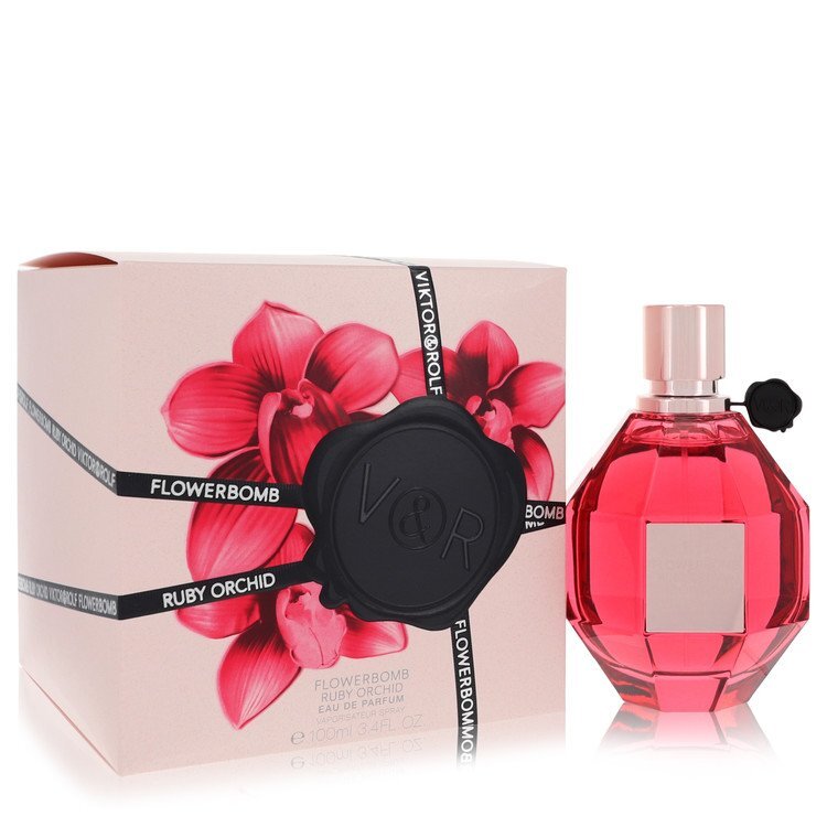 Flowerbomb Ruby Orchid by Viktor & Rolf Eau De Parfum Spray 3.4 oz (Women) W2B