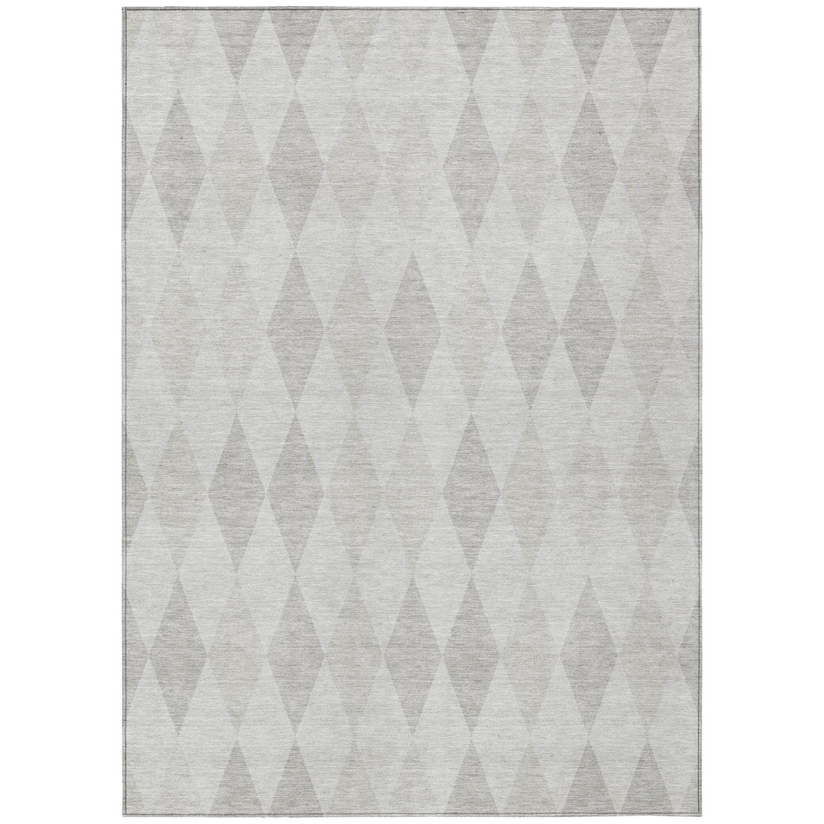 3' X 5' Gray Geometric Washable Non Skid Indoor Outdoor Area Rug W2B