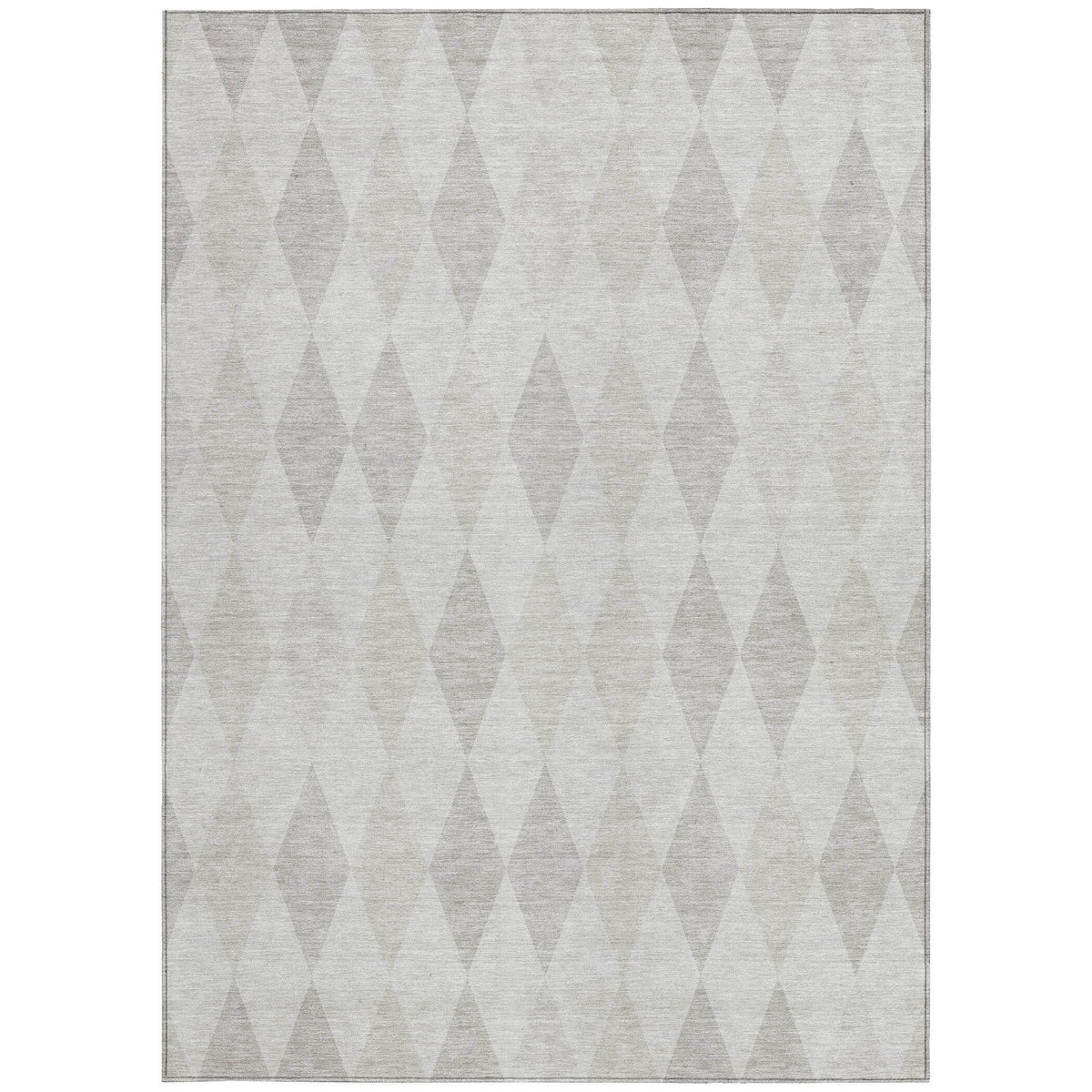 3' X 5' Gray Geometric Washable Non Skid Indoor Outdoor Area Rug W2B