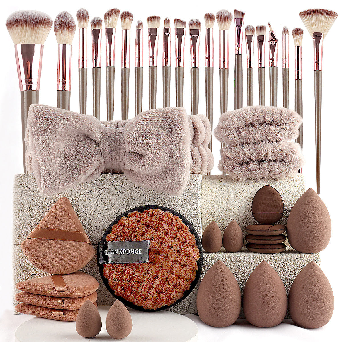 40pcs  Beauty Tools Major Combination Suit Face Wash Makeup Full Set LadyShow.Store