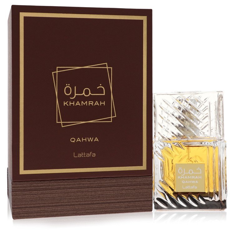 Lattafa Khamrah Qahwa by Lattafa Eau De Parfum Spray (Unisex) 3.4 oz (Men) W2B