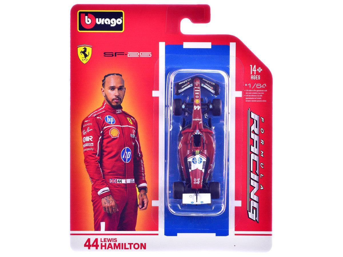 Ferrari SF-25 #44 Lewis Hamilton Formula One F1 World Championship (2025) "Formula Racing" Series 1/64 Diecast Model Car by Bburago Bburago
