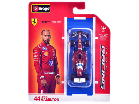 Ferrari SF-25 #44 Lewis Hamilton Formula One F1 World Championship (2025) "Formula Racing" Series 1/64 Diecast Model Car by Bburago Bburago