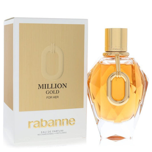 Paco Rabanne Million Gold by Paco Rabanne Eau De Parfum Refillable Spray 3 oz (Women) W2B