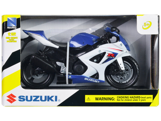 2008 Suzuki GSX-R1000 Blue Bike Motorcycle 1/12 by New Ray New Ray