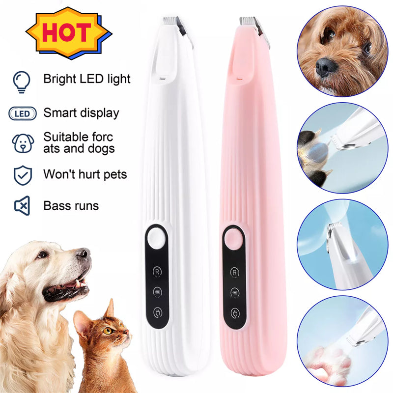 Pets Efficient LED Shaving Cat Dog Foot Hair Electric Clipper Pet Products LadyShow.Store