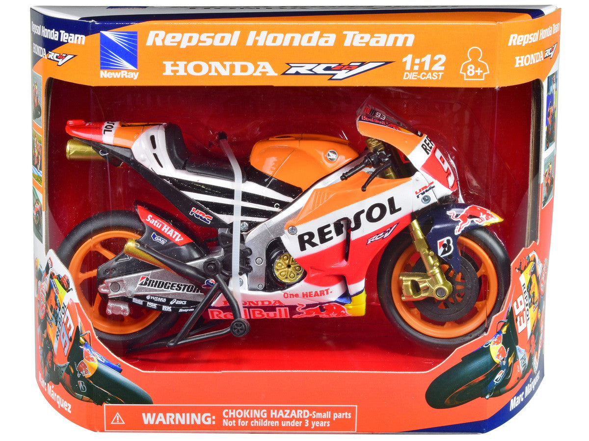 Honda RC213V Motorcycle #93 Marc Marquez "Repsol Honda Team" MotoGP (2015) 1/12 Diecast Model by New Ray New Ray