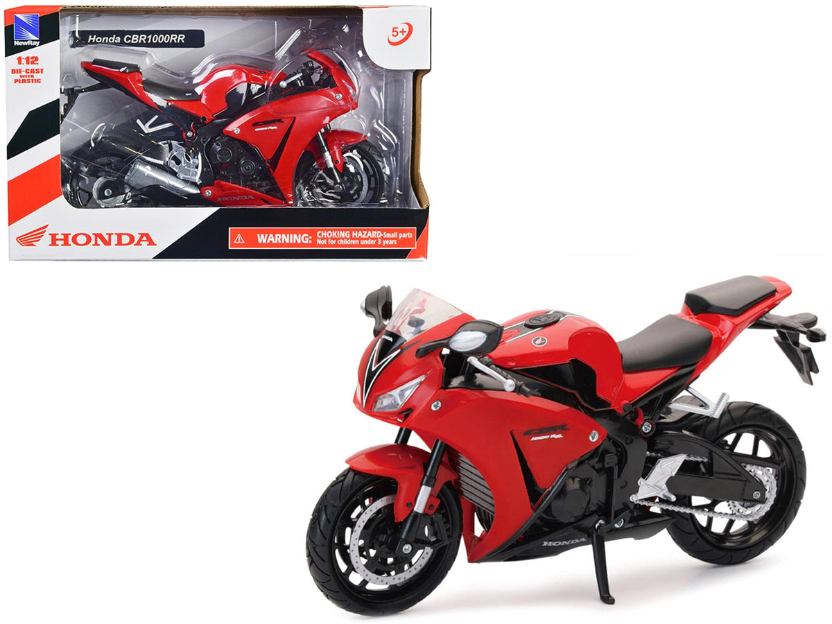 Honda CBR 1000RR Motorcycle Red and Black 1/12 Diecast Model by New Ray W2B
