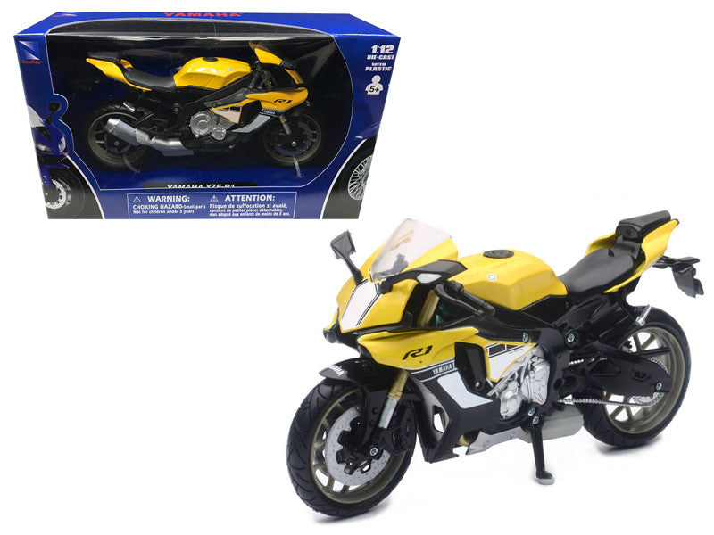 2016 Yamaha YZF-R1 Yellow Motorcycle Model 1/12 by New Ray New Ray