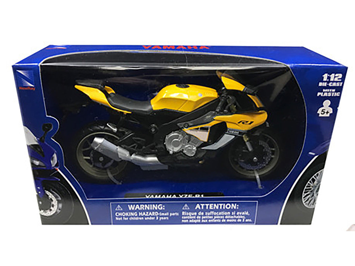 2016 Yamaha YZF-R1 Yellow Motorcycle Model 1/12 by New Ray New Ray