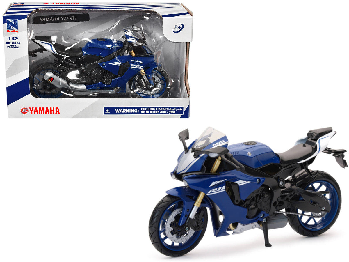 Yamaha YZF-R1 Motorcycle Blue 1/12 Diecast Model by New Ray New Ray