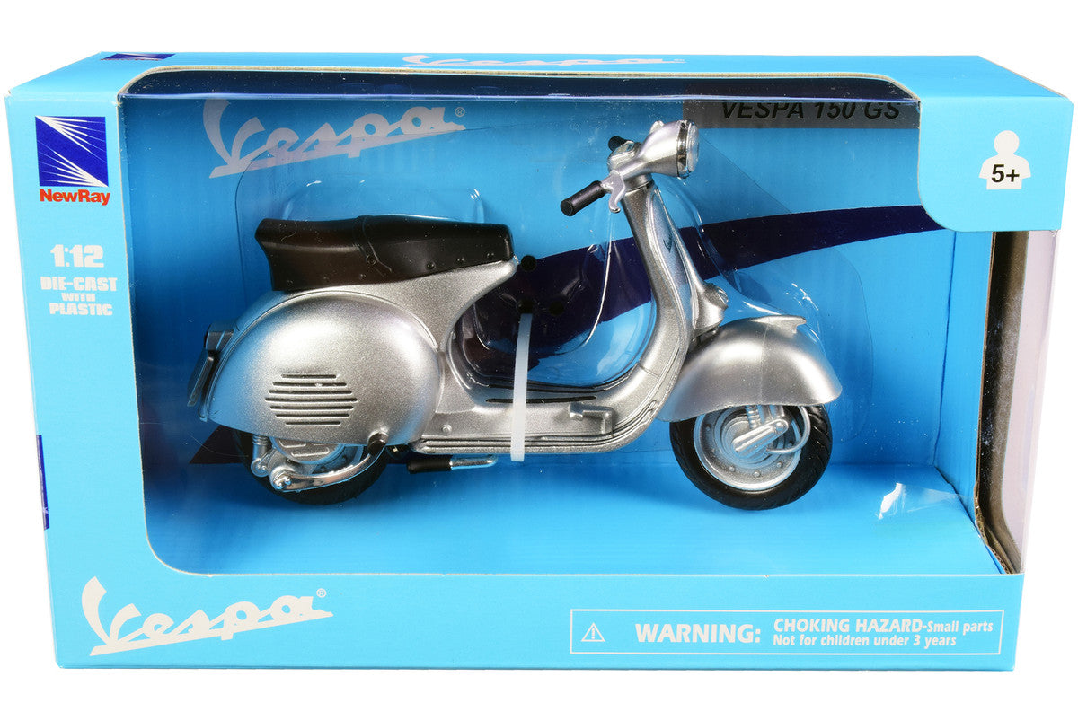 Vespa 150 GS Silver Metallic 1/12 Diecast Motorcycle Model by New Ray New Ray