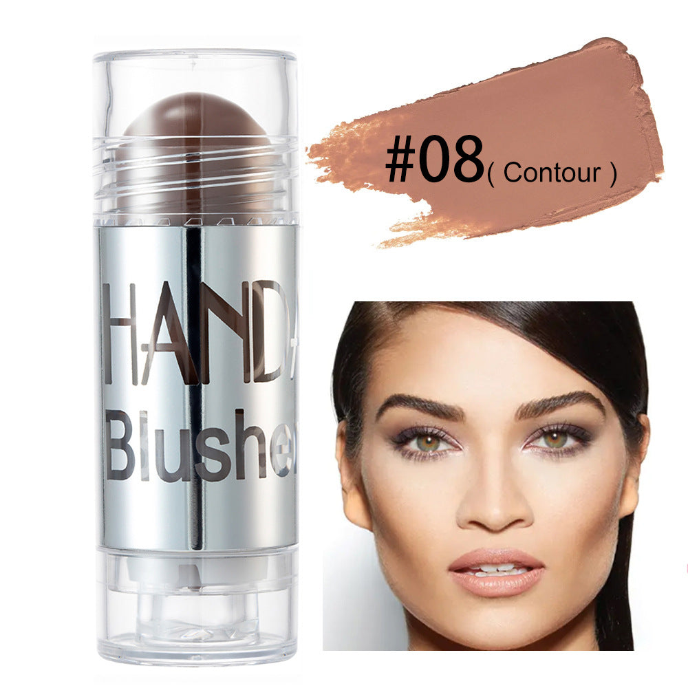 Cheek Blusher Shimmer Blush Stick Face Makeup Highlighter Bronzer Contour Cream Long-lasting Facial Make Up Cosmetics CJD