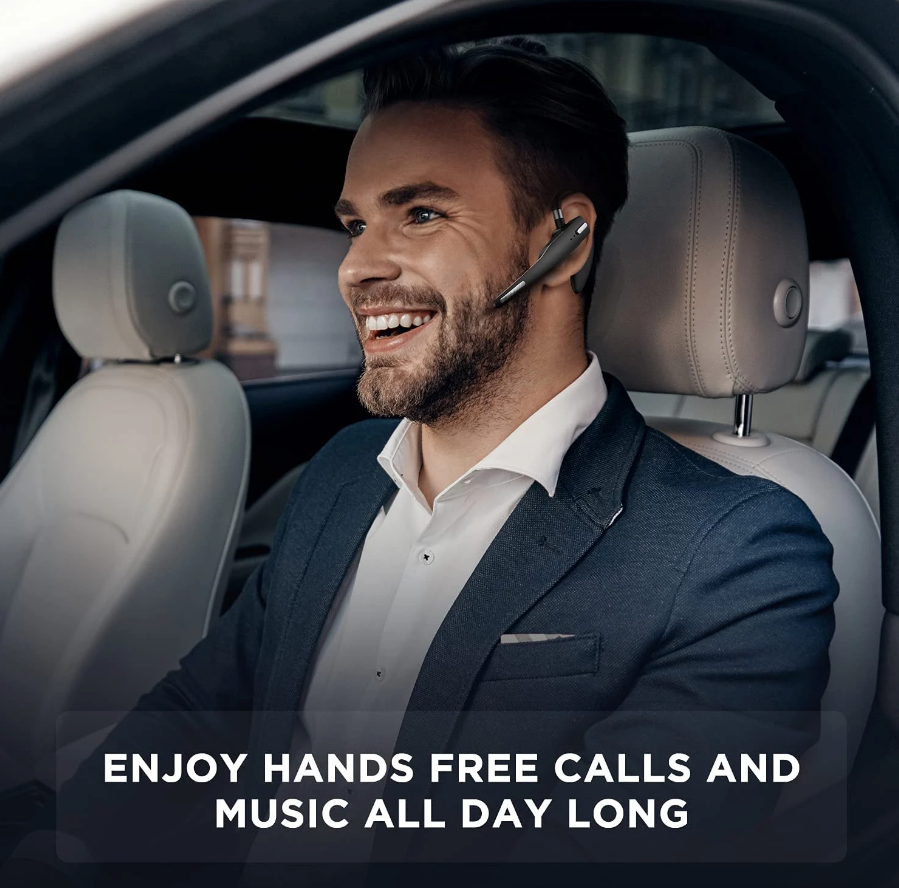 Trucker Wireless Headset Bluetooth 5.1 Earpiece Dual Mic Earbud Noise Cancelling LuxuryLifeWay Online Store