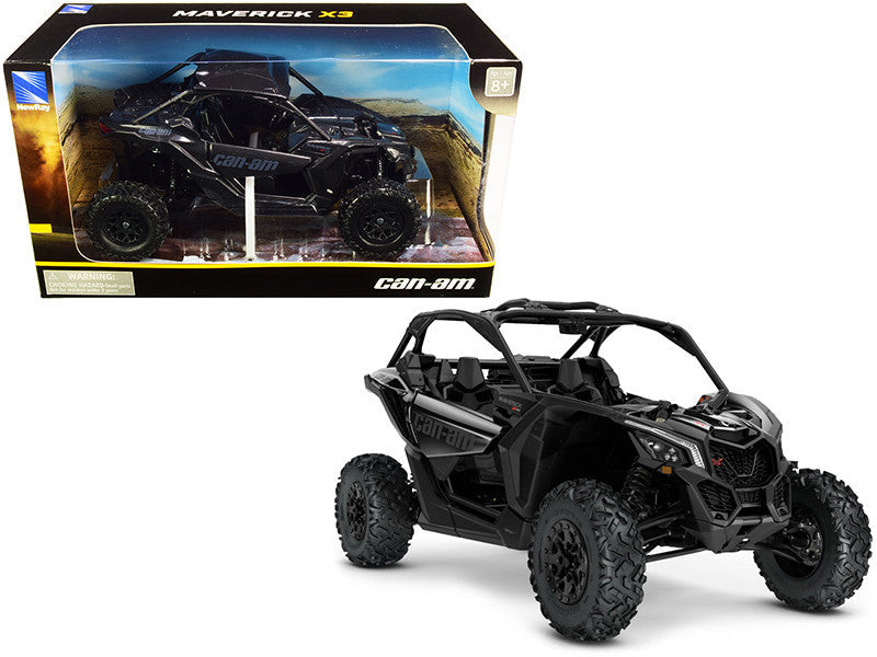 CAN-AM Maverick X3 ATV Triple Black 1/18 Diecast Model by New Ray New Ray
