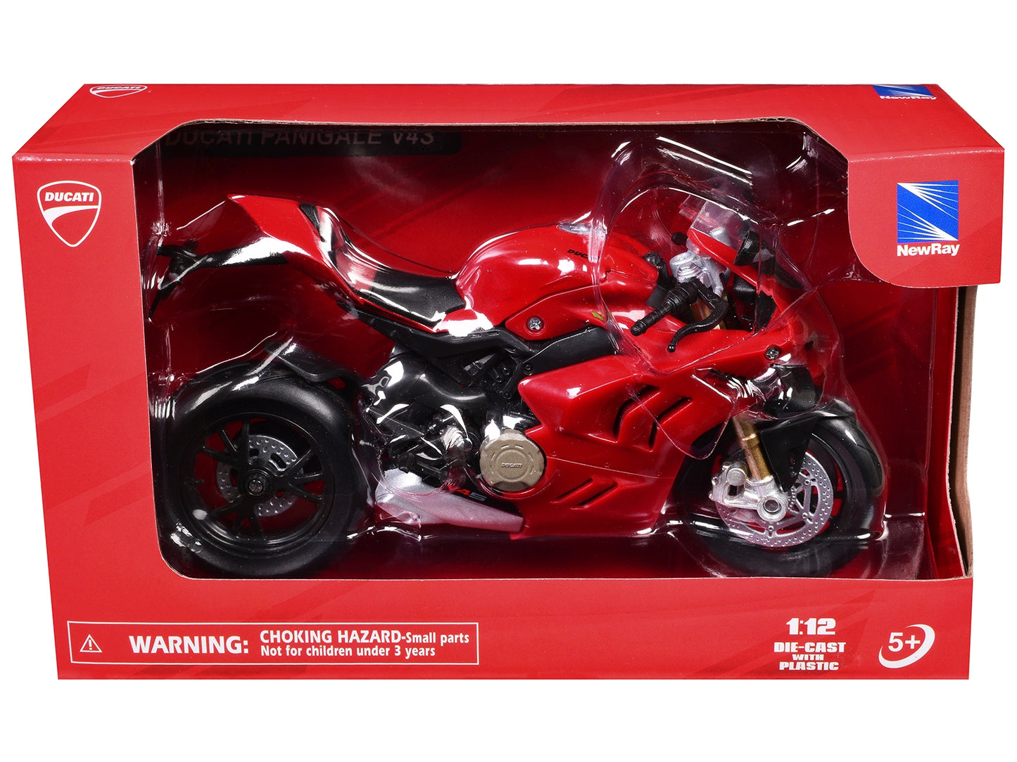 Ducati Panigale V4S Motorcycle Red 1/12 Diecast Motorcycle Model by New Ray
