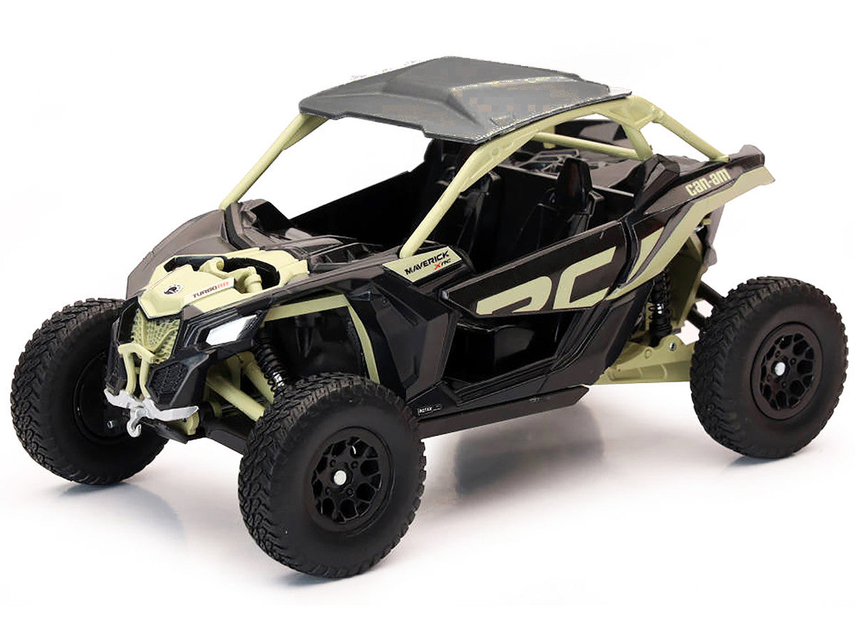 Can-Am Maverick X3 XRC Turbo ATV Tan and Black with Silver Top cast 1/18 Diecast Model by New Ray New Ray
