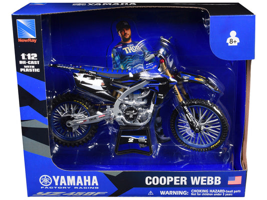 Yamaha YZ450F Motorcycle #2 Cooper Webb "Yamaha Factory Racing" 1/12 Diecast Model by New Ray New Ray