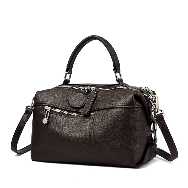 Womens Shoulder Bag Made From Premium Full-grain Cowhide For A Luxurious Accent Plus