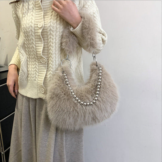 Furry Crossbody Bag For Women LadyShow.Store