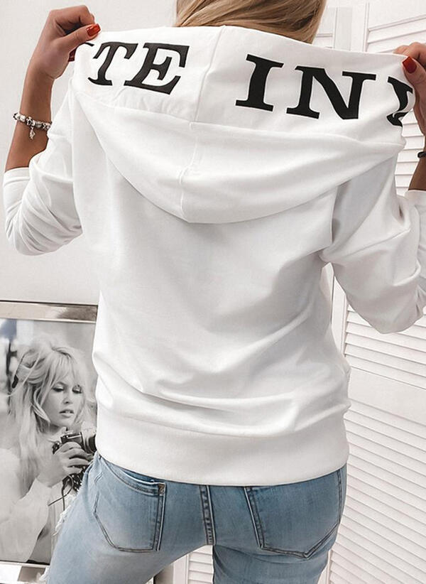 Pocket Hooded Letter Pullover Sweatshirt Best YouTube Store