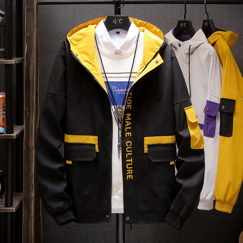 Men's Hooded Work Jacket, Utility Outerwear Jacket Pi-Mart