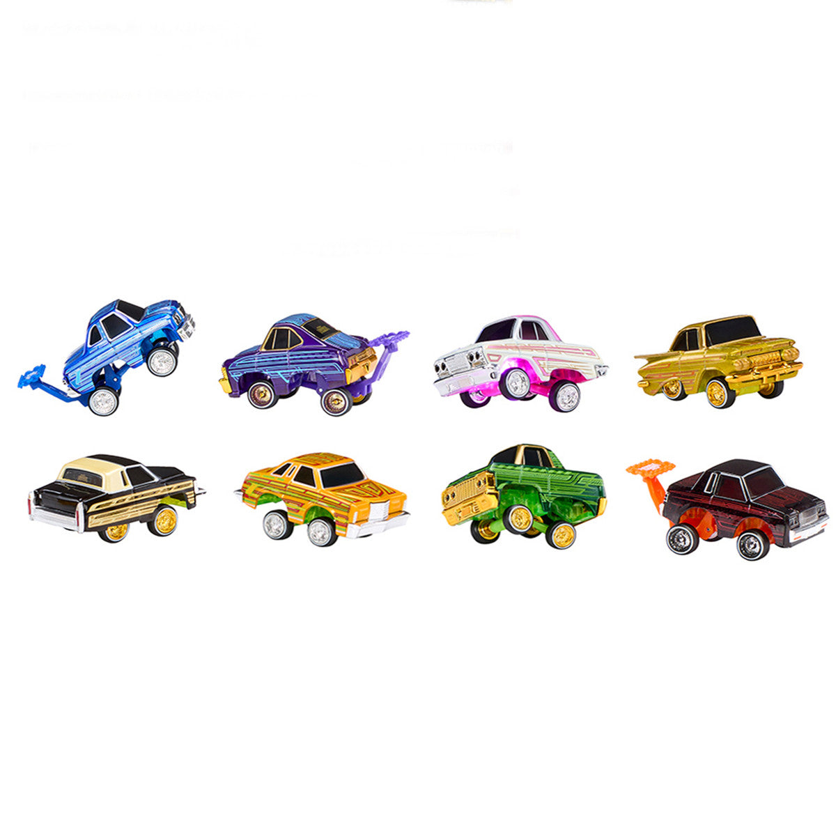 "Lowriders Show Glow" Series 3 Set of 8 Pieces Diecast Model Cars by CarTuned-1