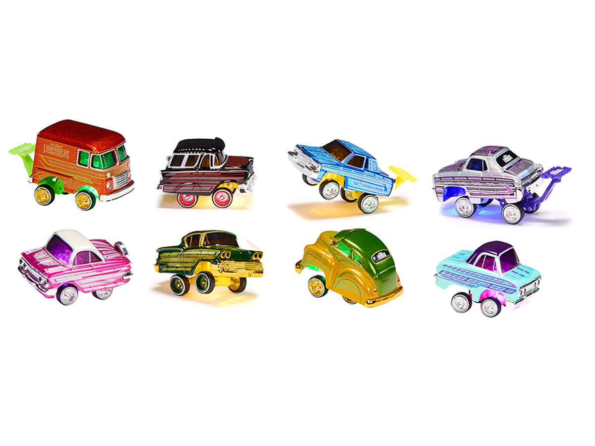 "Lowriders Show Glow" Series 4 Set of 8 Pieces Diecast Model Cars by CarTuned Car Tuned