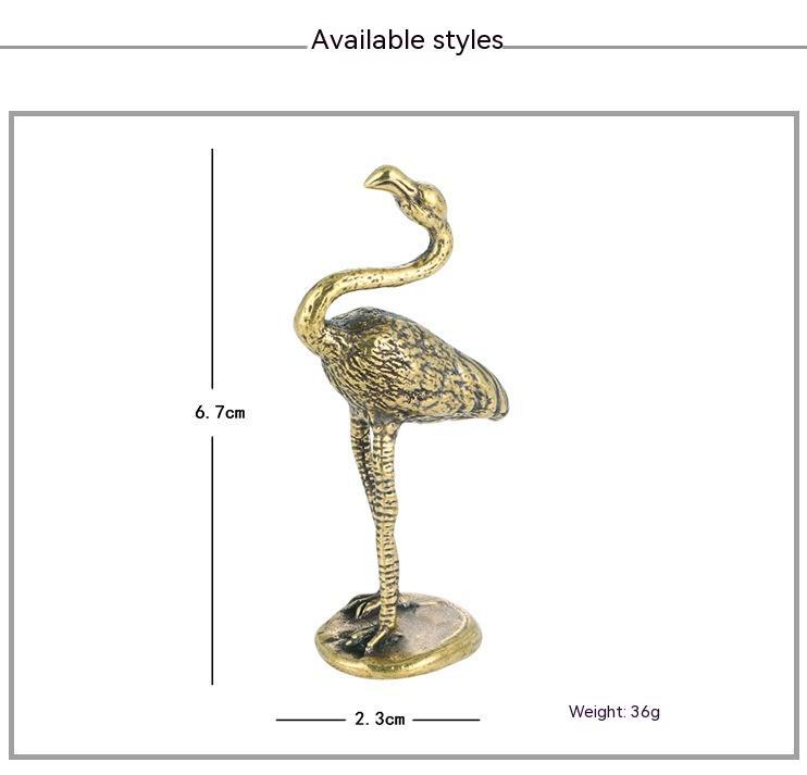 New Brass Flamingo Ornament Decorative Crafts CJD