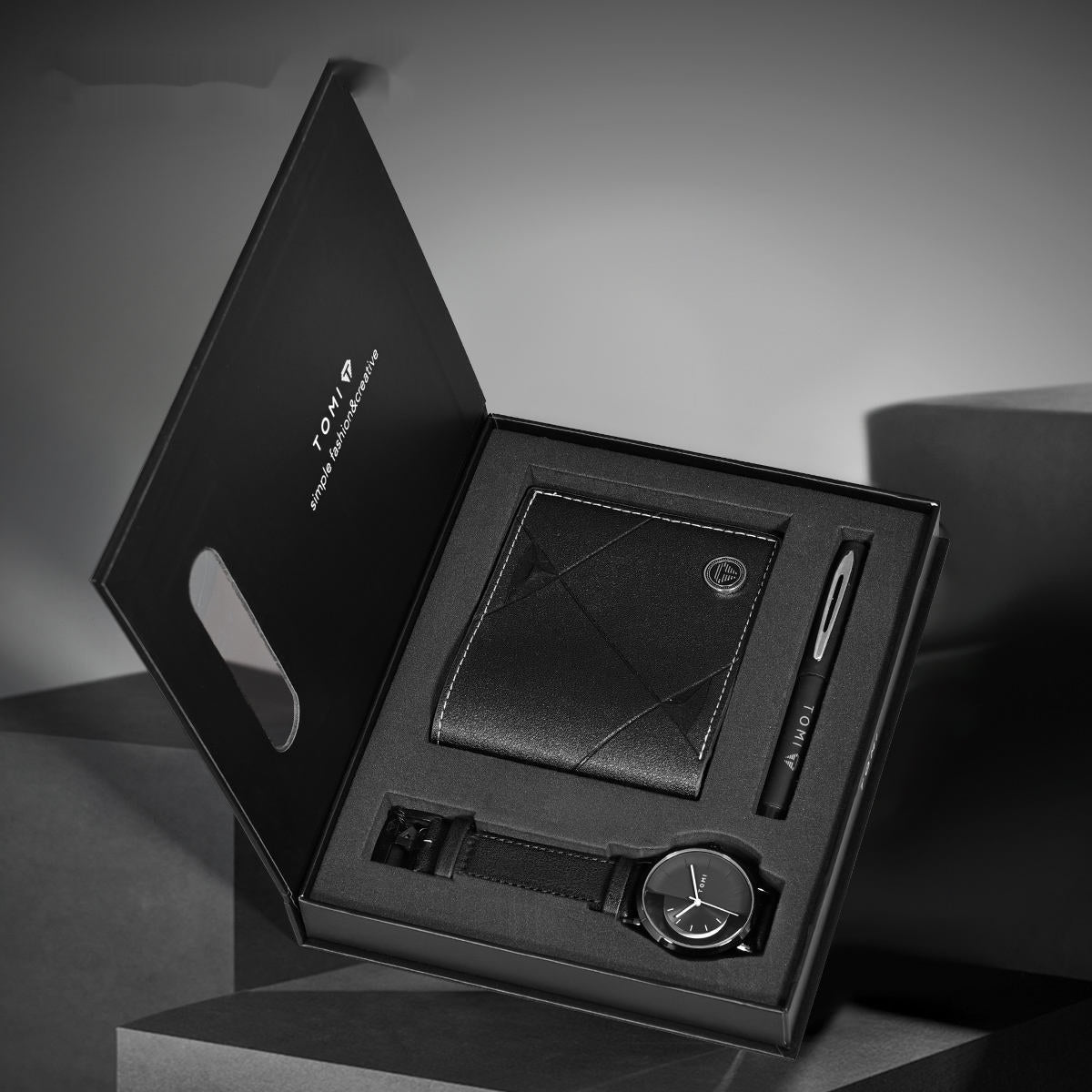 Men's Business Wallet Quartz Watch Set