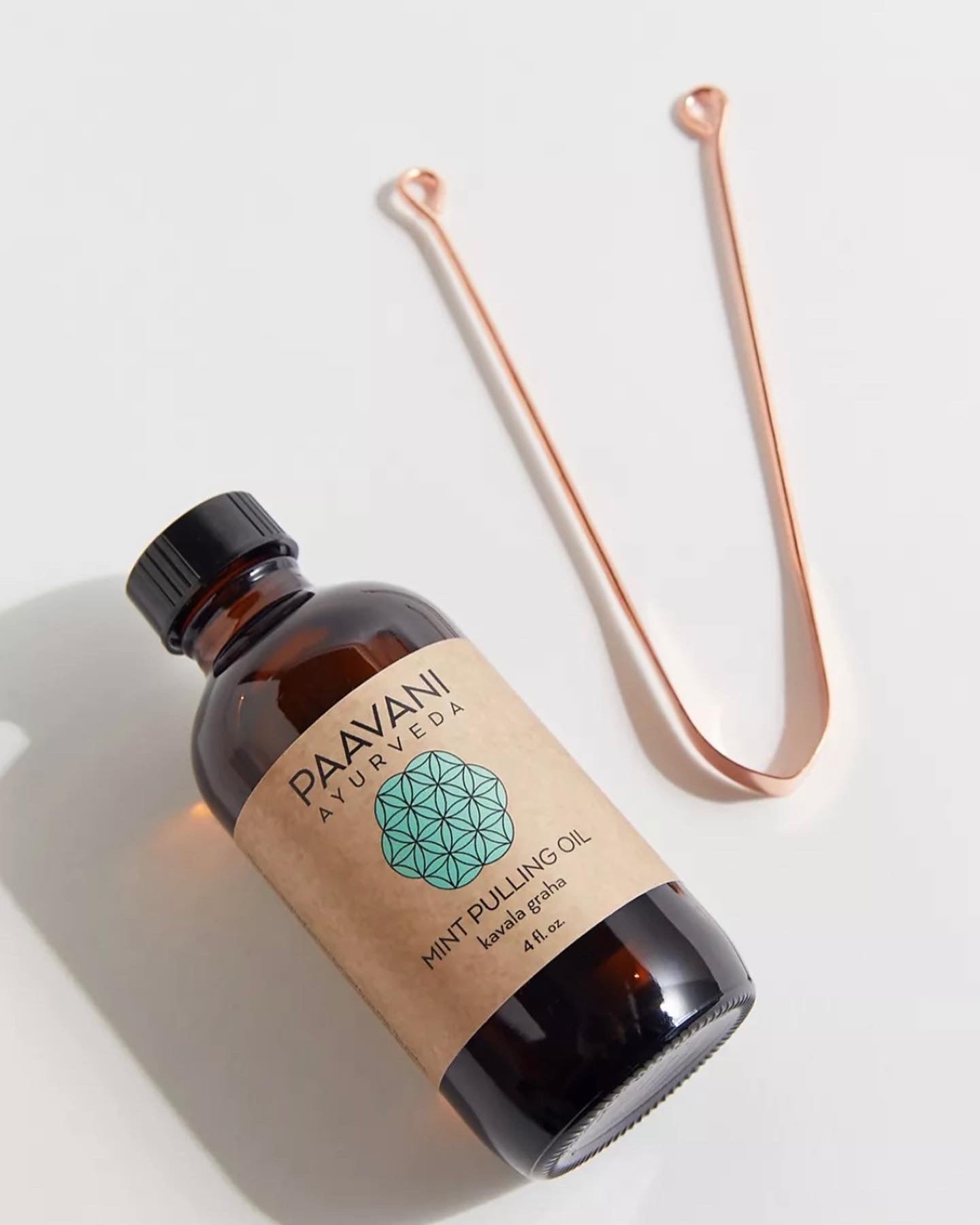 Mint Oral Care Ritual | Ayurvedic Oil Pulling & Tongue Cleaning Paavani Ayurveda Skincare and Wellness