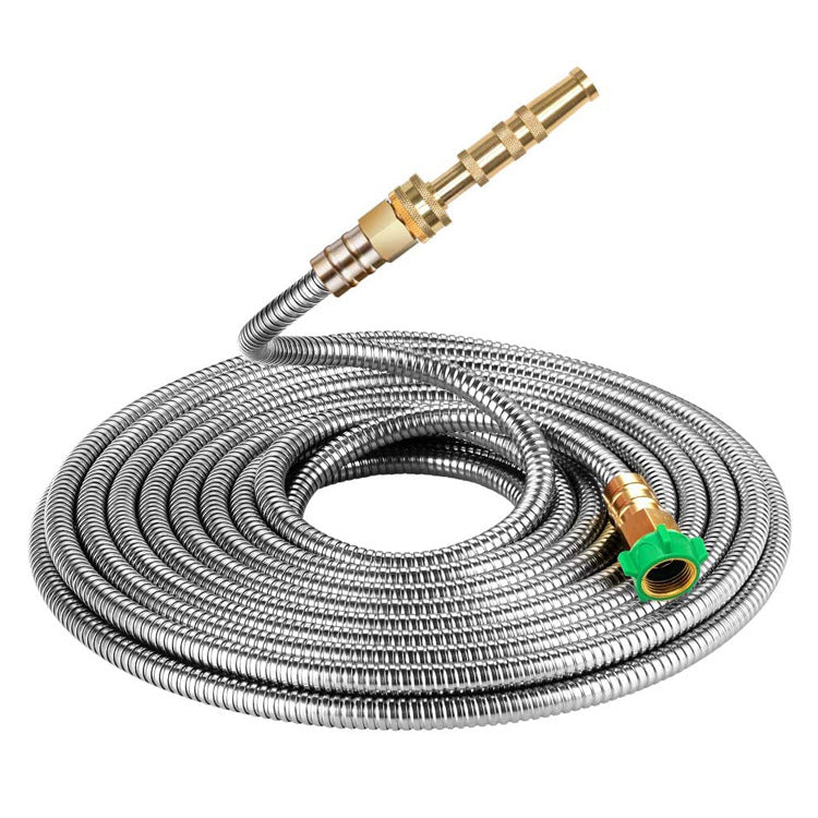 Stainless Steel Garden Hose With Brass Garden Hose Nozzle