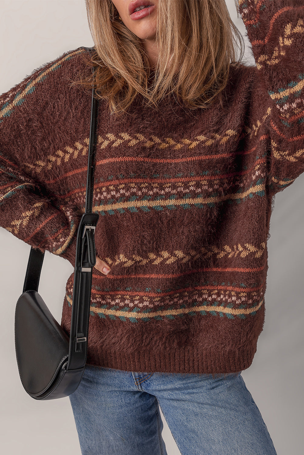 Madison Knitted Drop Shoulder Sweater-2