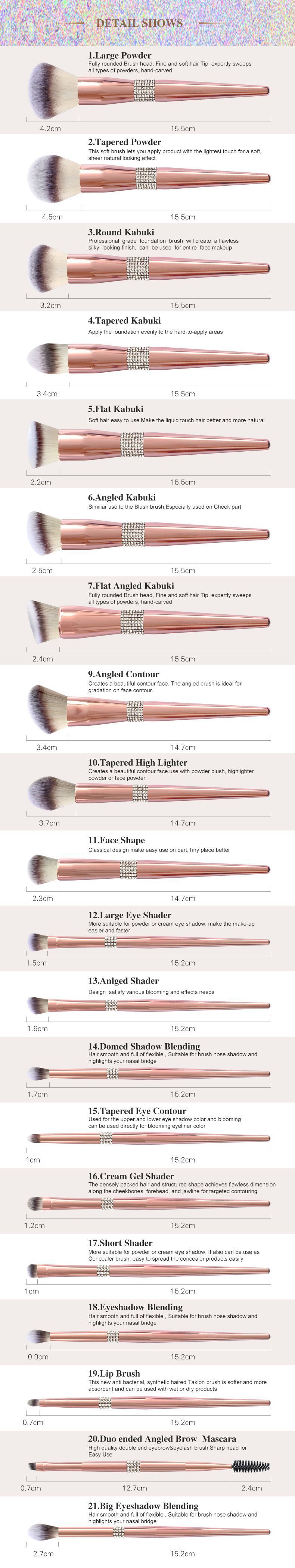 Fashion Personalized Women's Makeup Brush Set LadyShow.Store