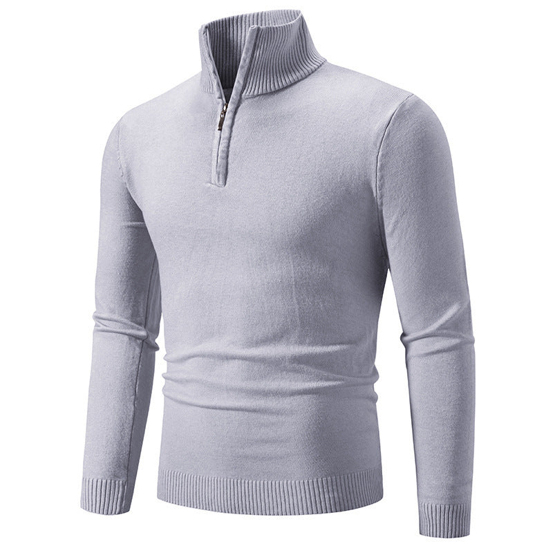 Zip-up Turtleneck Pullover Men's Long Sleeved Sweater LadyShow.Store