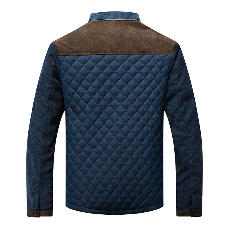 Zip-up Slim-fit Side Seam Pocket Non-hooded Blue Casual Youth Jacket Best YouTube Store