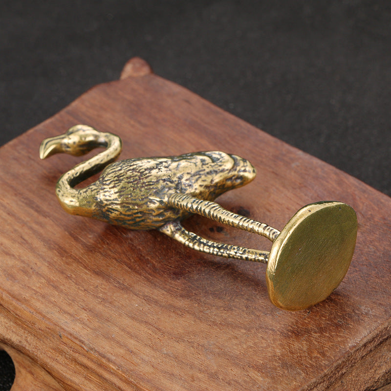 New Brass Flamingo Ornament Decorative Crafts CJD