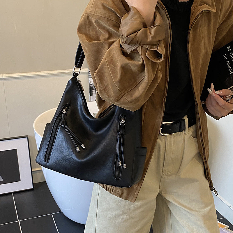 Womens Retro-Style Fashionable Casual High-Capacity Crossbody Bag LadyShow.Store