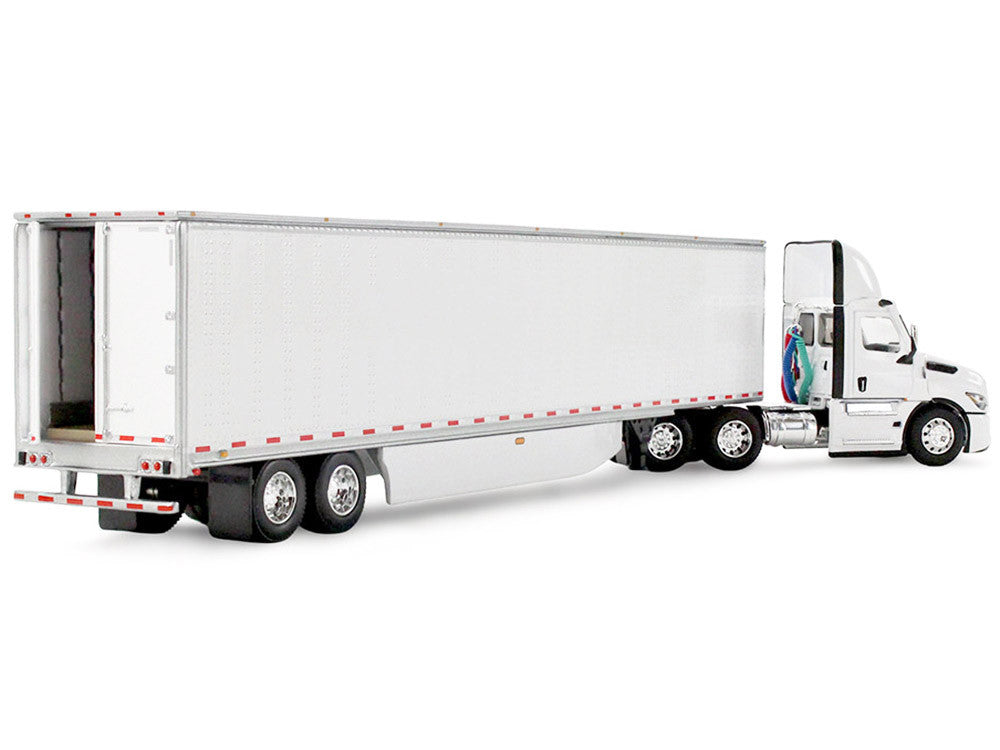 Freightliner Fifth Generation Cascadia Day Cab and 53' Utility Trailer with Skirts White 1/64 Diecast Model by DCP/First Gear First Gear