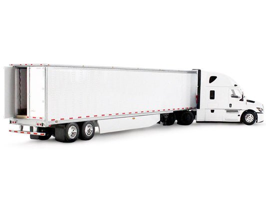 Freightliner Fifth Generation Cascadia Raised Roof Sleeper & 53' Utility Trailer with Skirts White 1/64 Diecast Model by DCP/First Gear First Gear