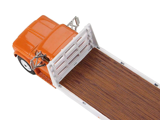 GMC 4000 Flatbed Truck Omaha Orange 1/64 Diecast Model by DCP/First Gear First Gear