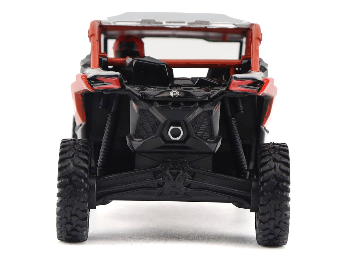 Can-Am Maverick X3 X RS Turbo RR Chalk Gray and Magma Red with Driver Figure 1/32 Diecast Model by BRP Models BRP Models